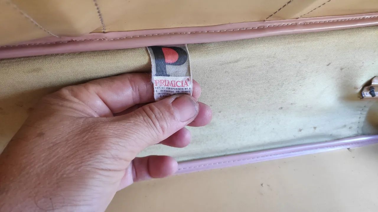 Mala anos 80 Vintage Clássica com Estampa Tartan - Foto 2