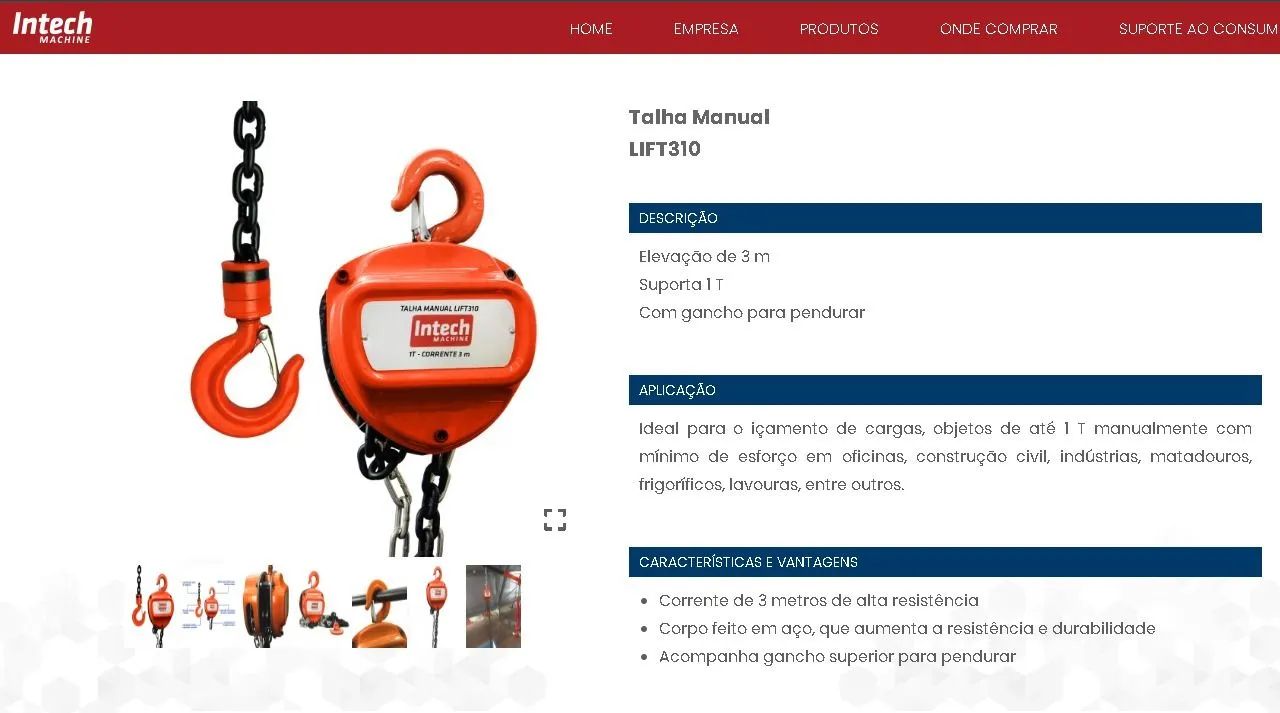 Talha Manual LIFT310 - 1T - 3m