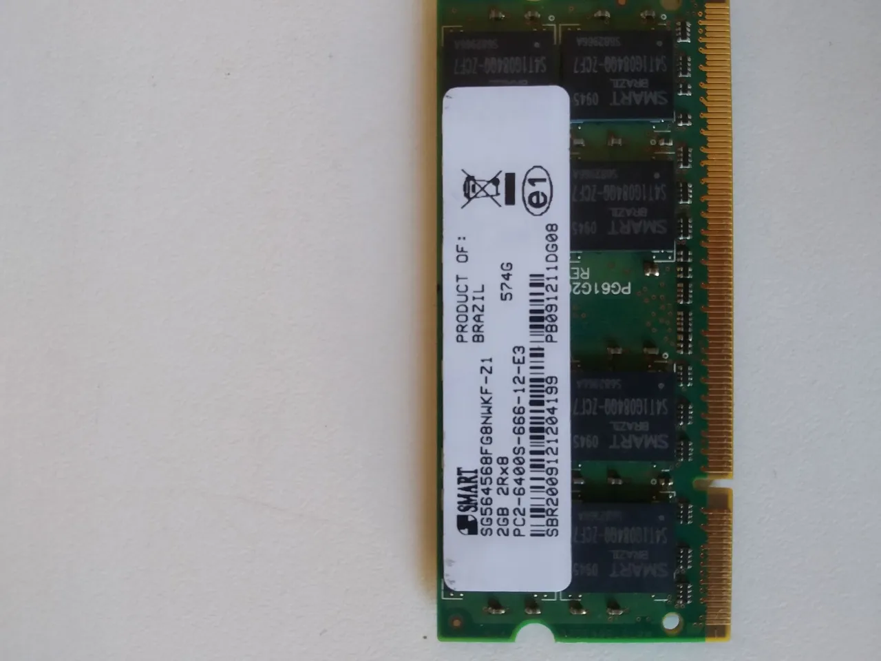 Memória RAM Smart 2GB DDR2 PC2-6400S