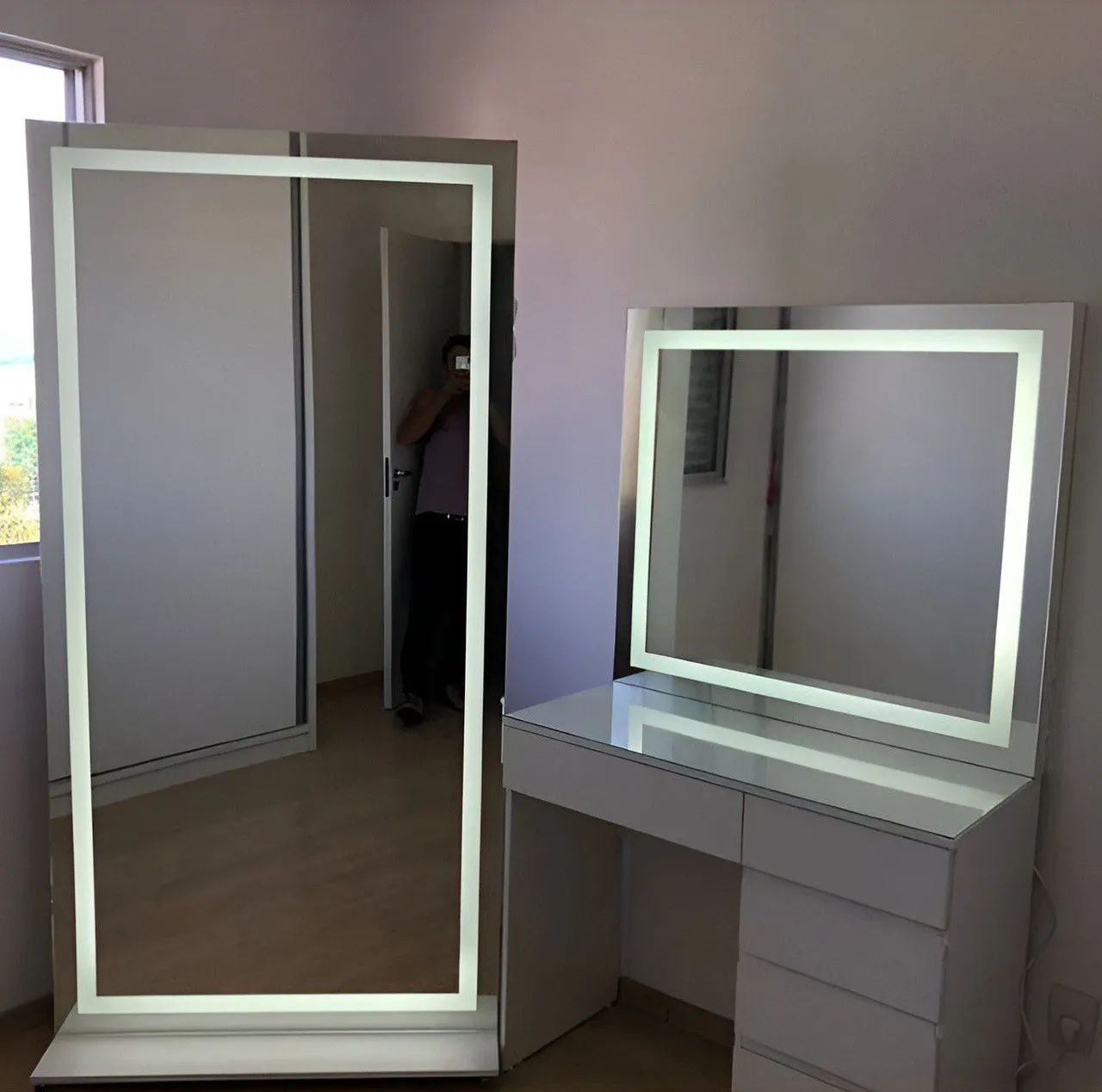 Penteadeira Front Led + Espelho Front Led 