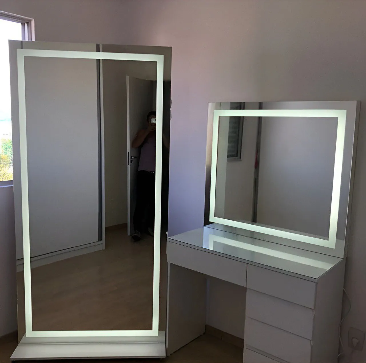 Penteadeira Front Led + Espelho Front Led