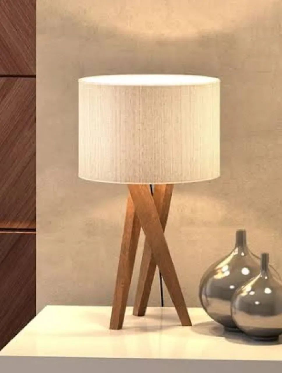 Abajur de Bambu Moderno - Foto 2