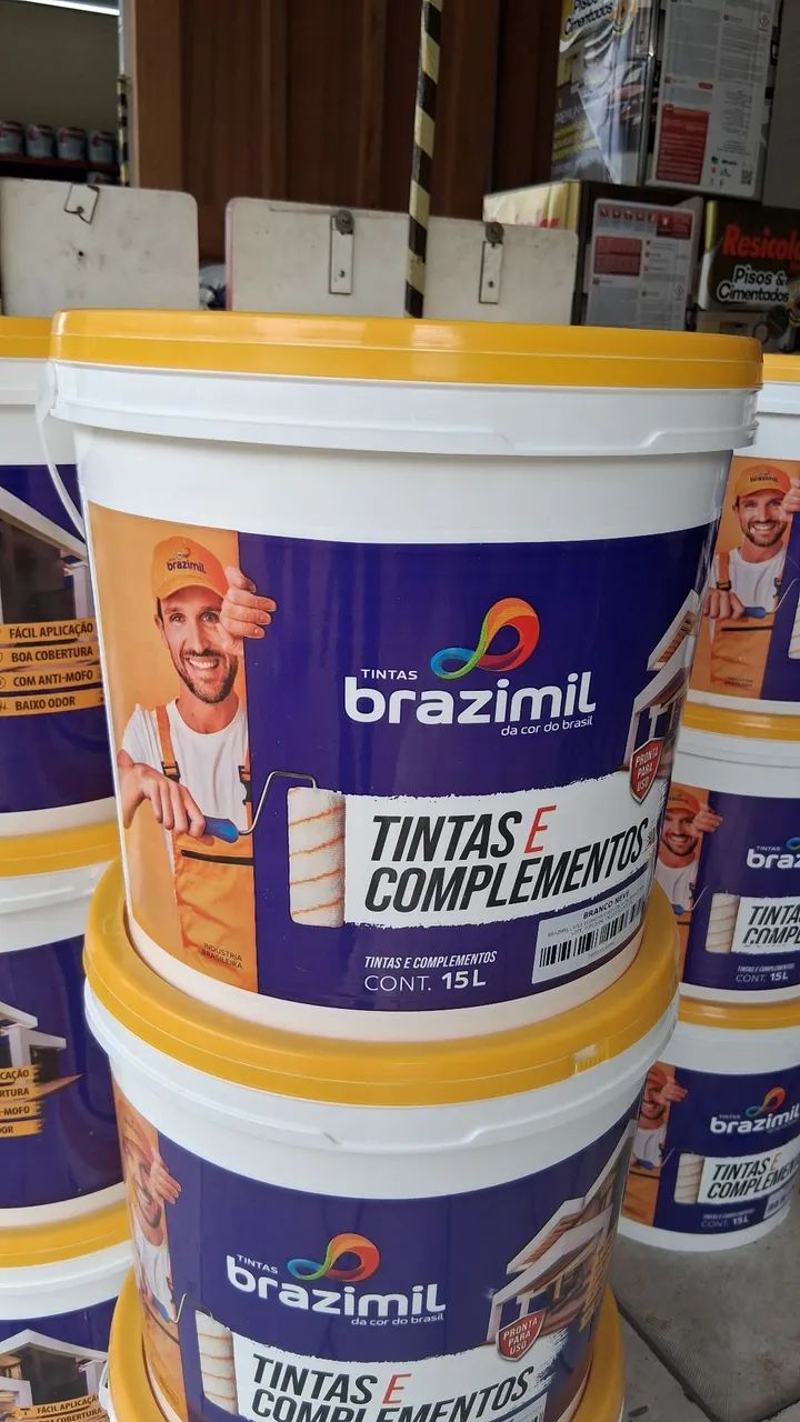 Tinta Brazimil Látex econômica antimofo Fosca 15L somente R$110,00 a vista  - Foto 3