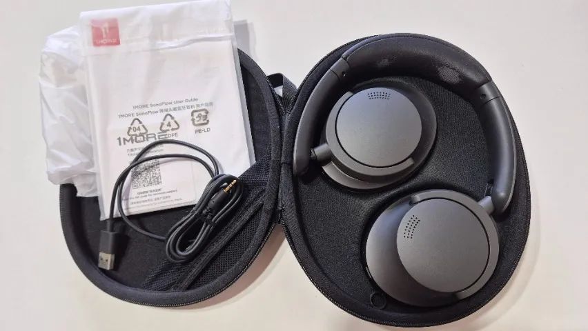 Headphone 1MORE SonoFlow - Bluetooth com Cancelamento de Ruído (ANC) - Completo na caixa - Foto 3