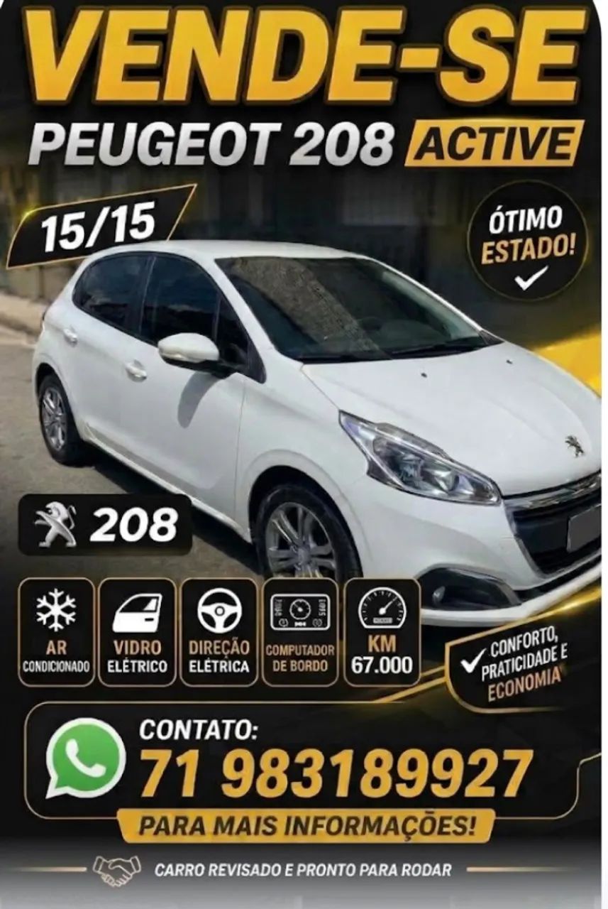 Peugeot 208 ACTIVE 1.5 8V FLEX 2016