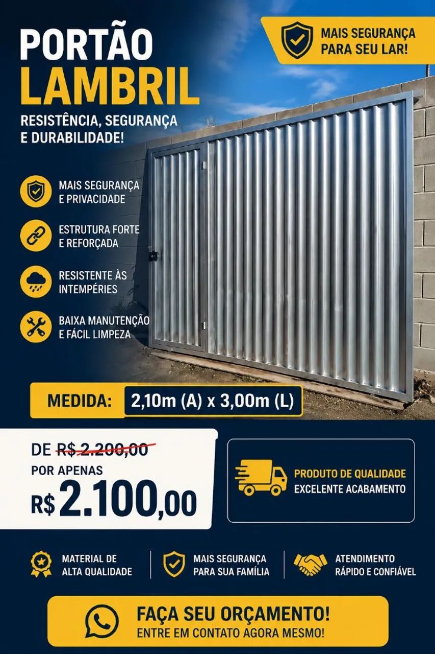 Portão lambril 