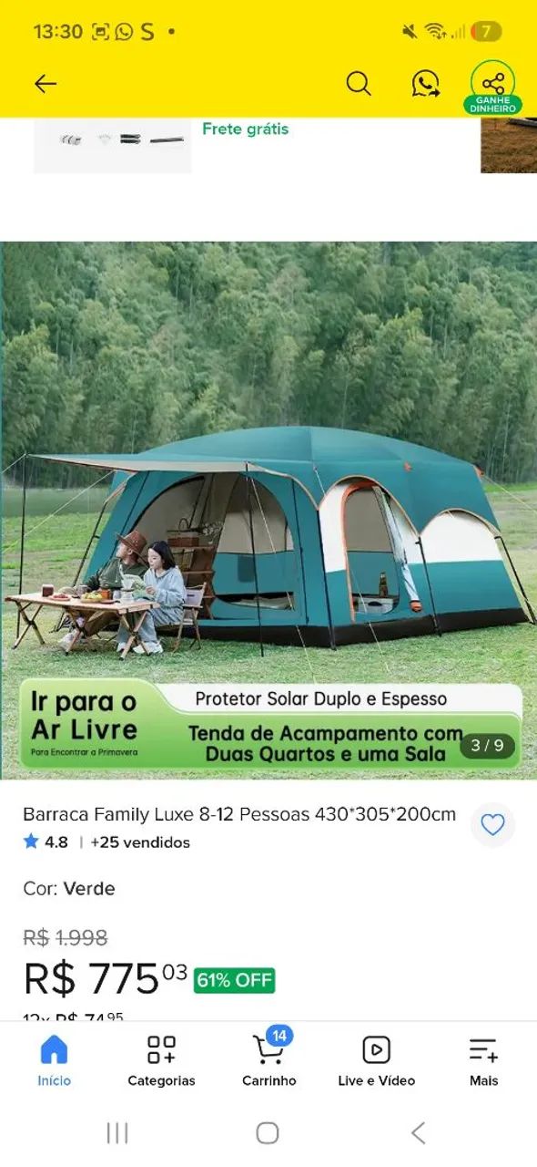 Barraca de Camping 6 até 12 pessoas - Foto 4