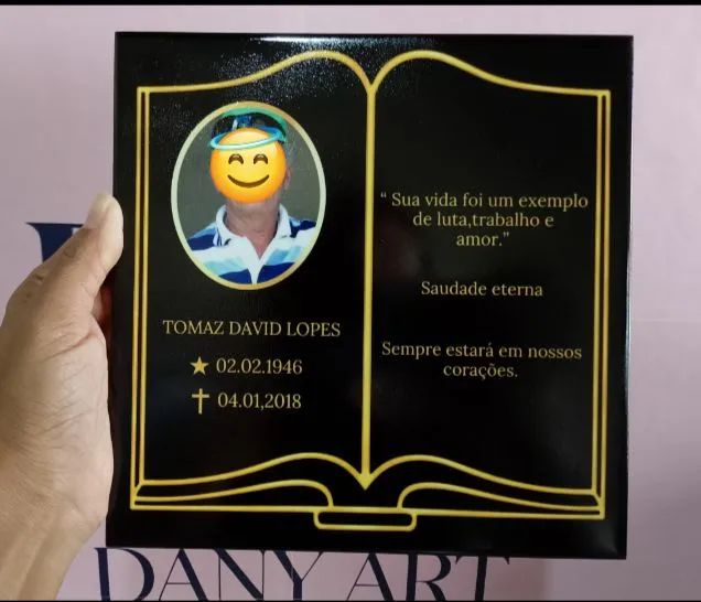 Placa para Lápide - Azulejo - Foto 3