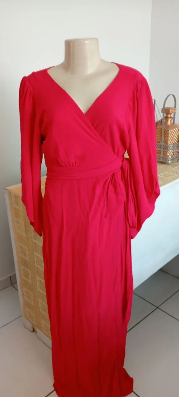Vestido de Festa Rosa Usado Tam 42 Excelente Estado  - Foto 5