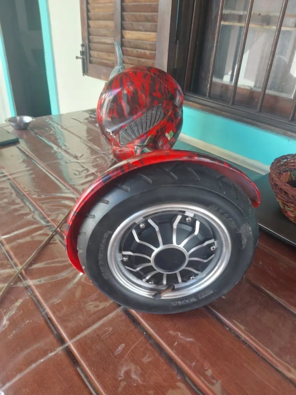 Hoverboard 10 polegadas Modelo - Off Road com Bluetooth e Led Cor - Vermelho Fogo - Foto 5
