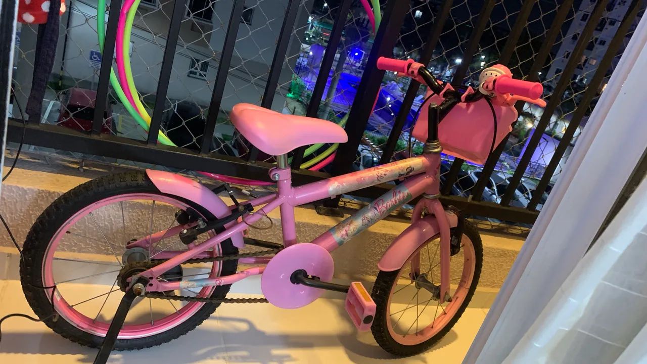 Bicicleta Barbie infantil Aro 16 - Foto 3