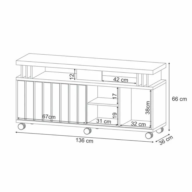 Rack 1/porta Para Tv de até 50? - Foto 2