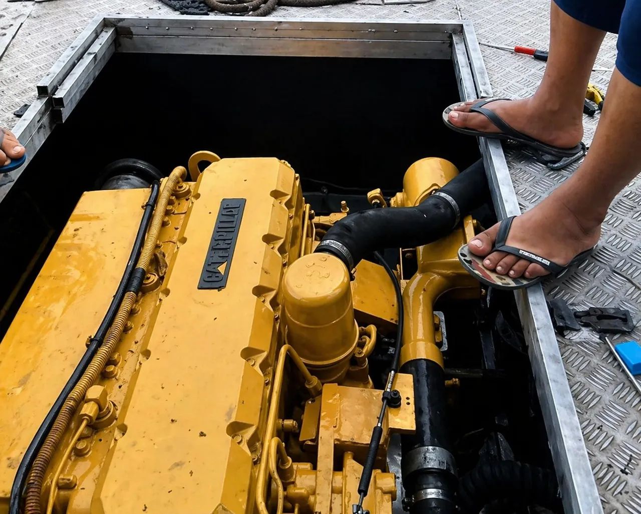 Motor Caterpillar 360hp  funcionando perfeitamente 