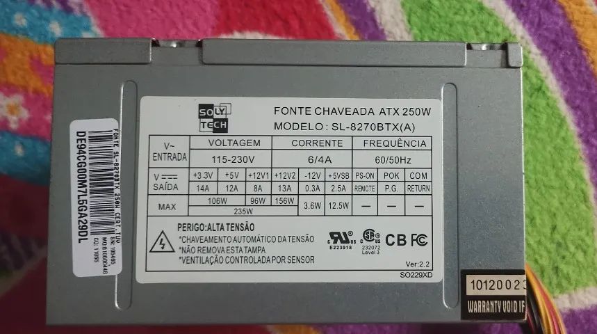 FONTE 250W. - Foto 2