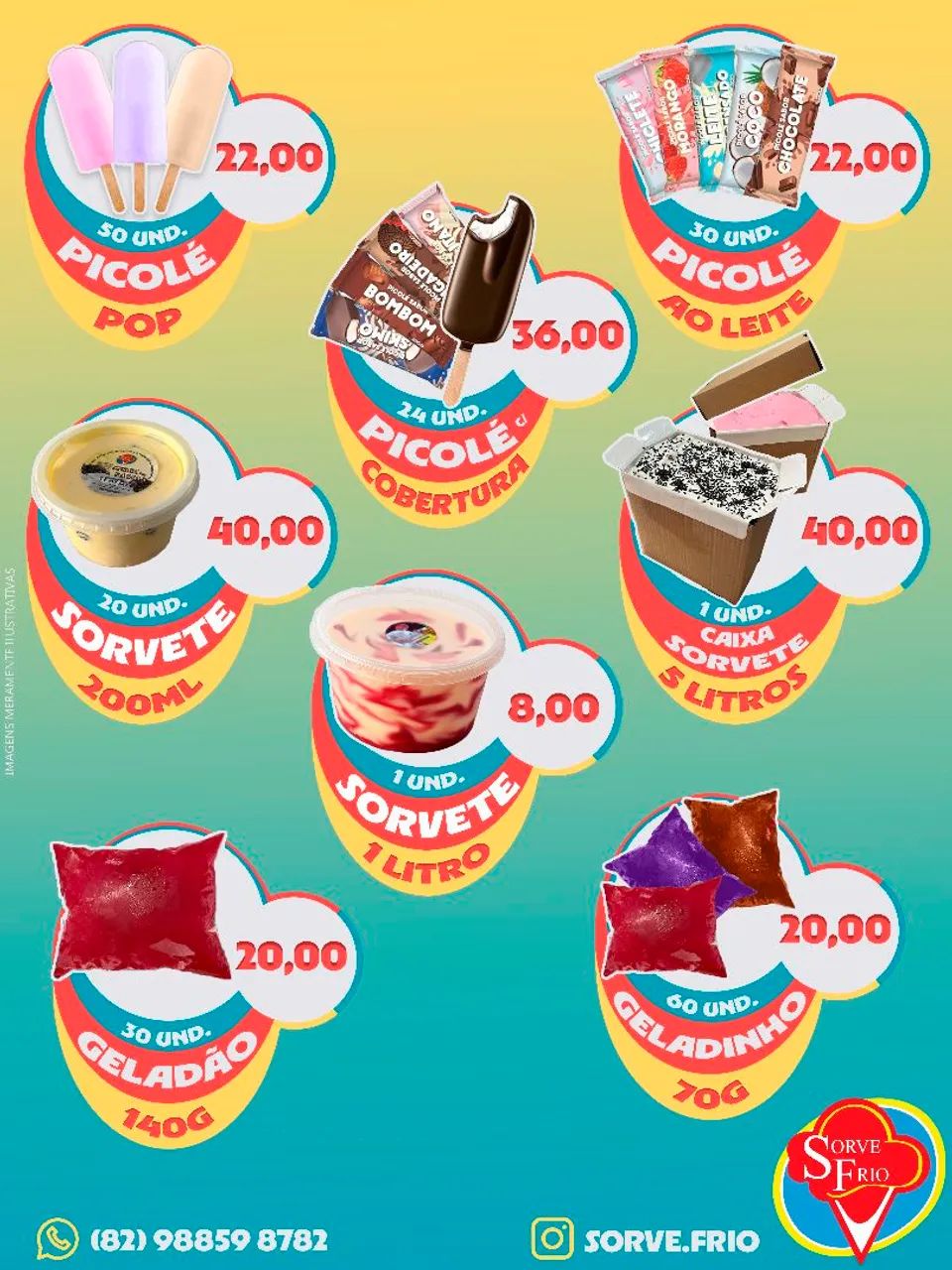 Picolé e sorvete 