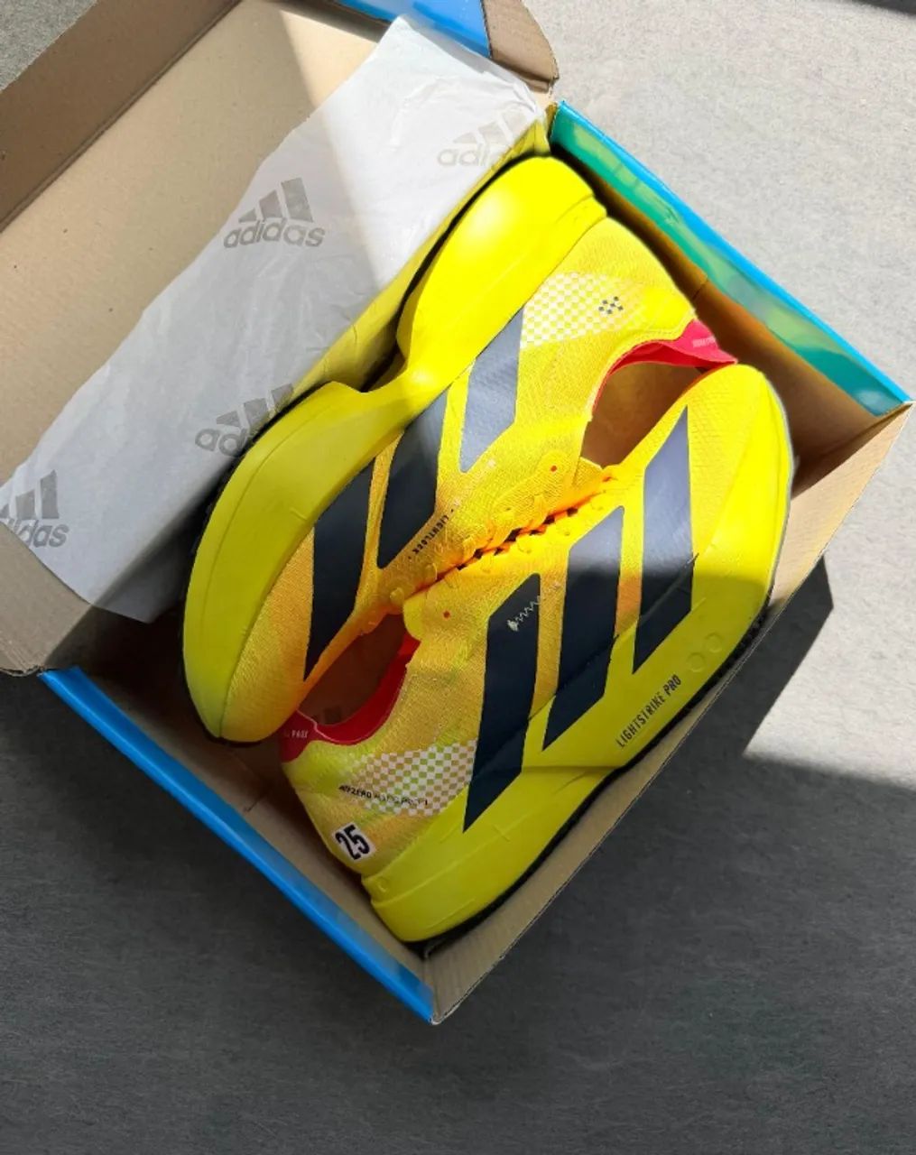 Adidas Adizero Adios Pro 4 Amarelo/Preto Importado Masculino (Foto