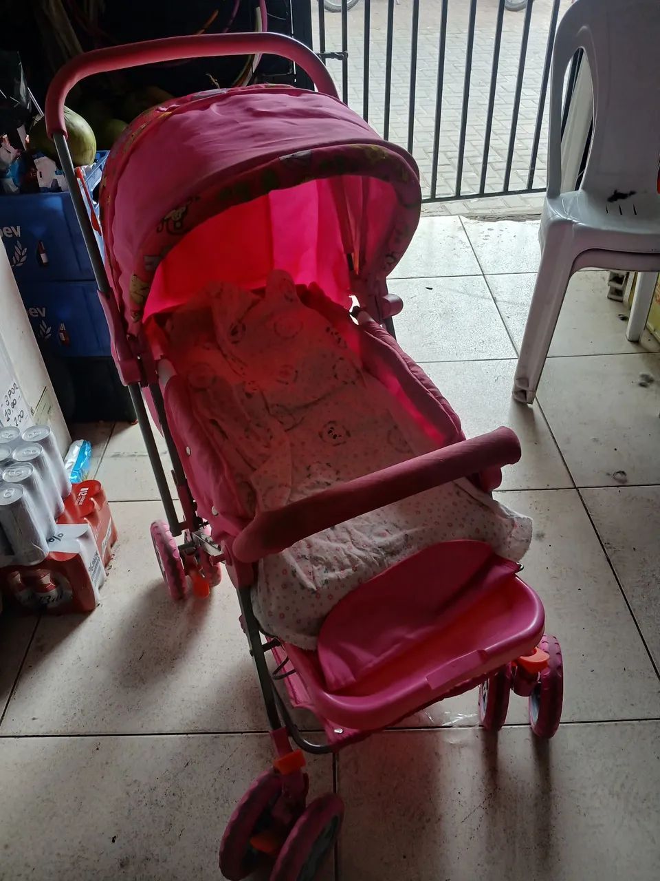 Carrinho de bebe rosa - Foto 5