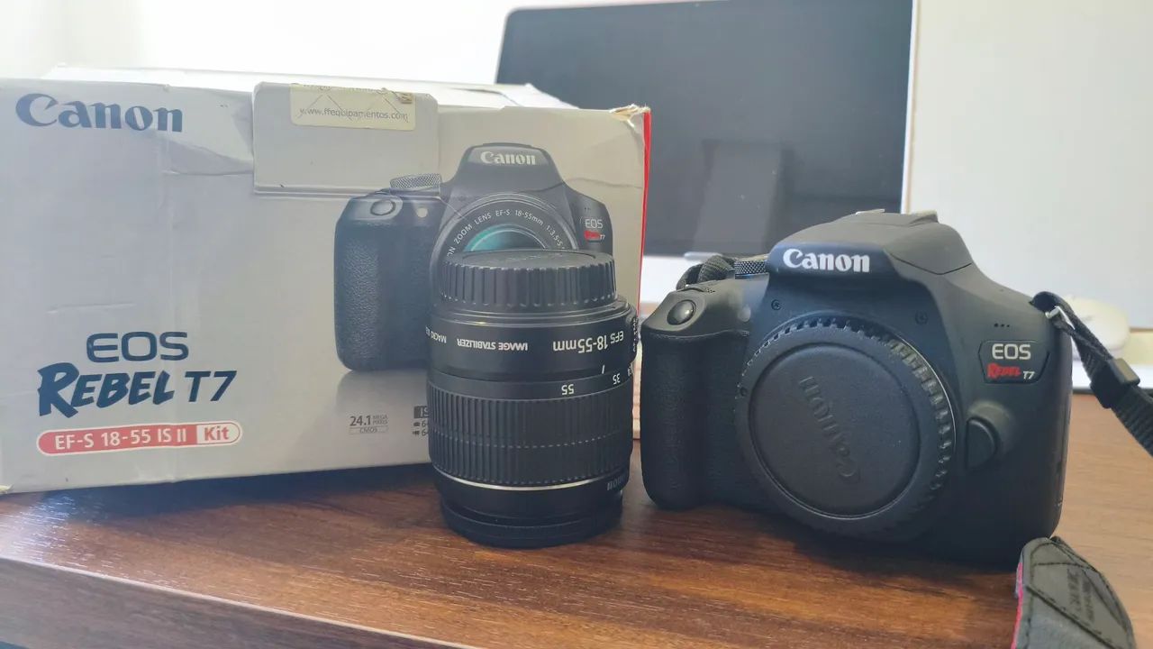 Connan EOS Rebel T7 troco por iPhone - Foto 2