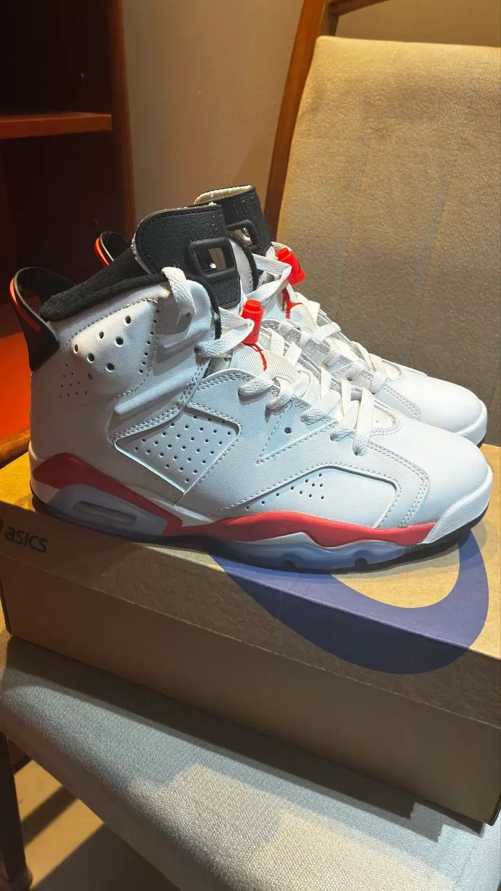 Tênis Air Jordan 6 White Infrared  - Foto 2