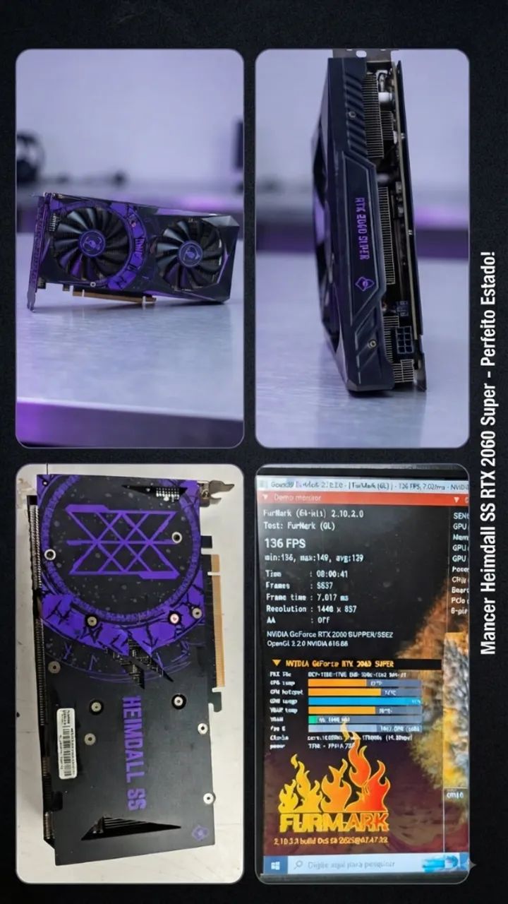 Placa de Vídeo NVIDIA GeForce RTX 2060 SUPER 8GB GDDR6