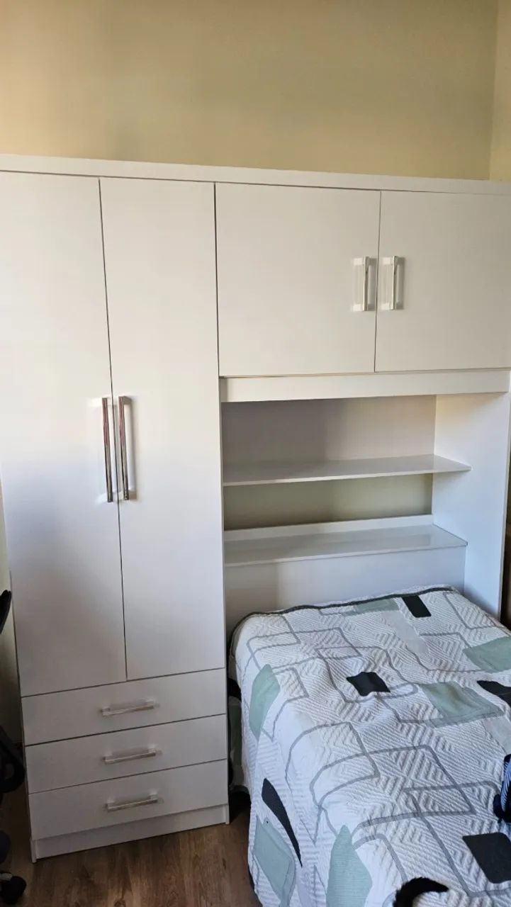 Guarda Roupa Solteiro com Cabeceira 