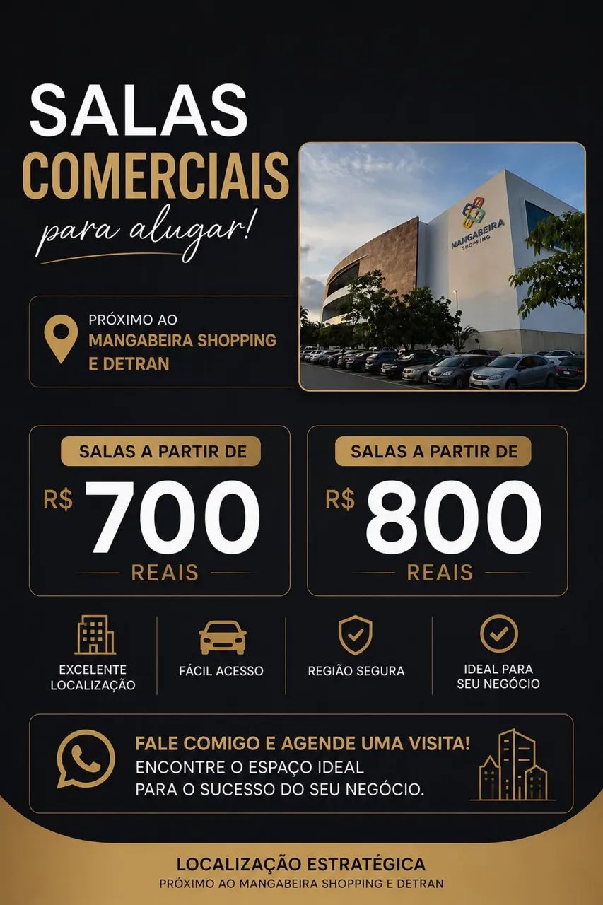 Salas comerciais próximo ao shopping mangabeira e detran 