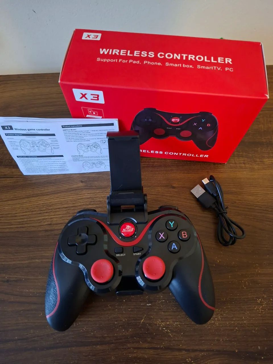Controle Bluetooth X3 para smartphone, ps4. Usado