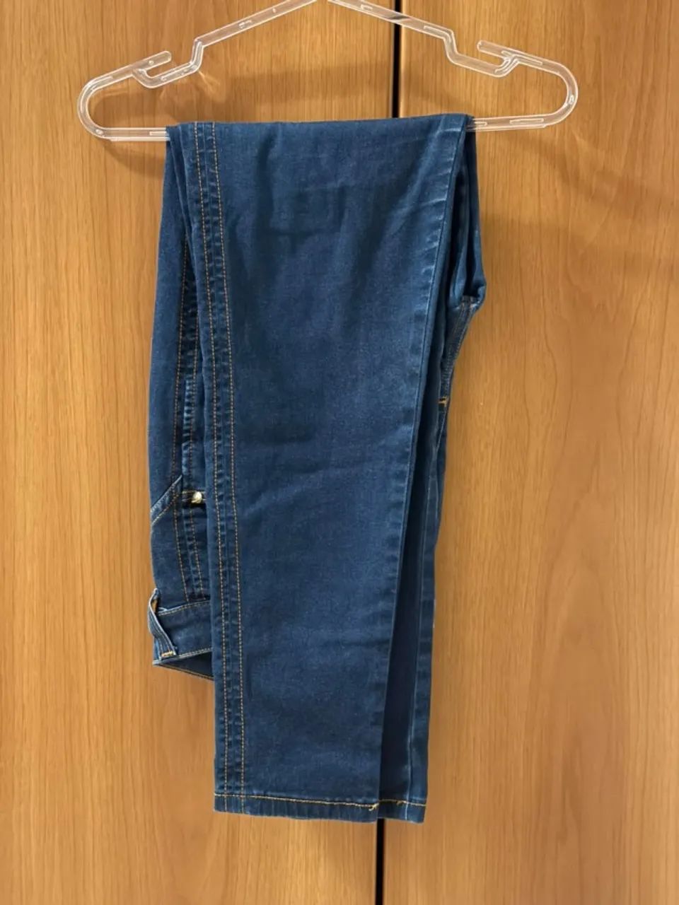 Calça jeans c/ lycra azul - Foto 2