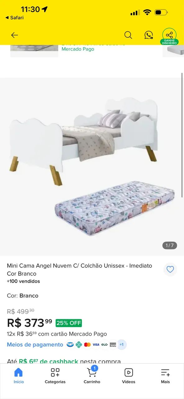 Cama infantil  - com  colchão  - Foto 2