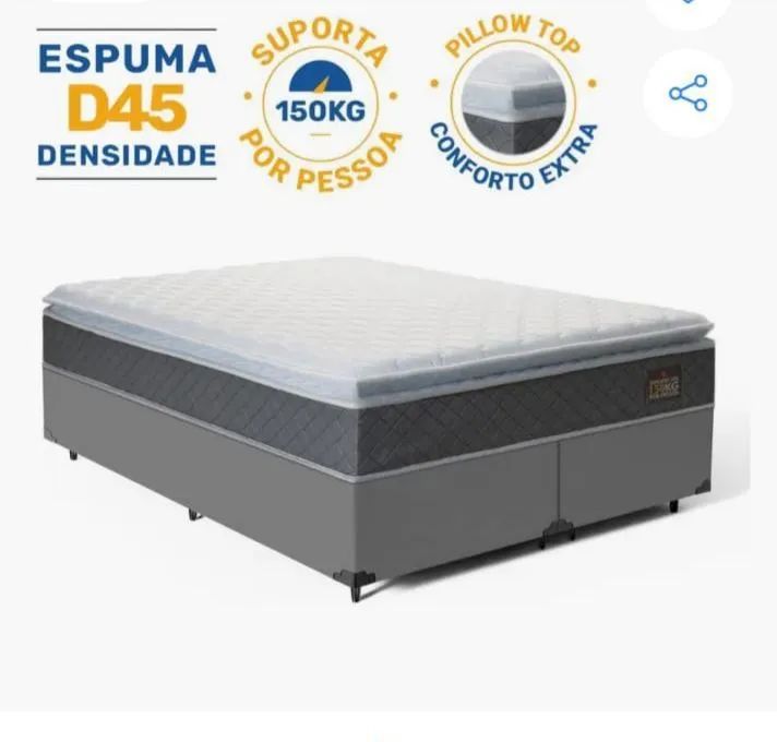 Cama box Queen  Pillo top D45