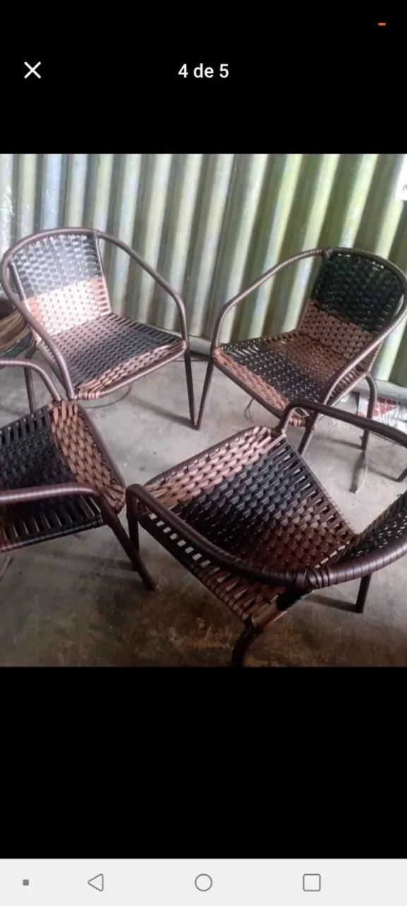 Reformamos cadeira de balanço jogo de terraço banqueta e etc.