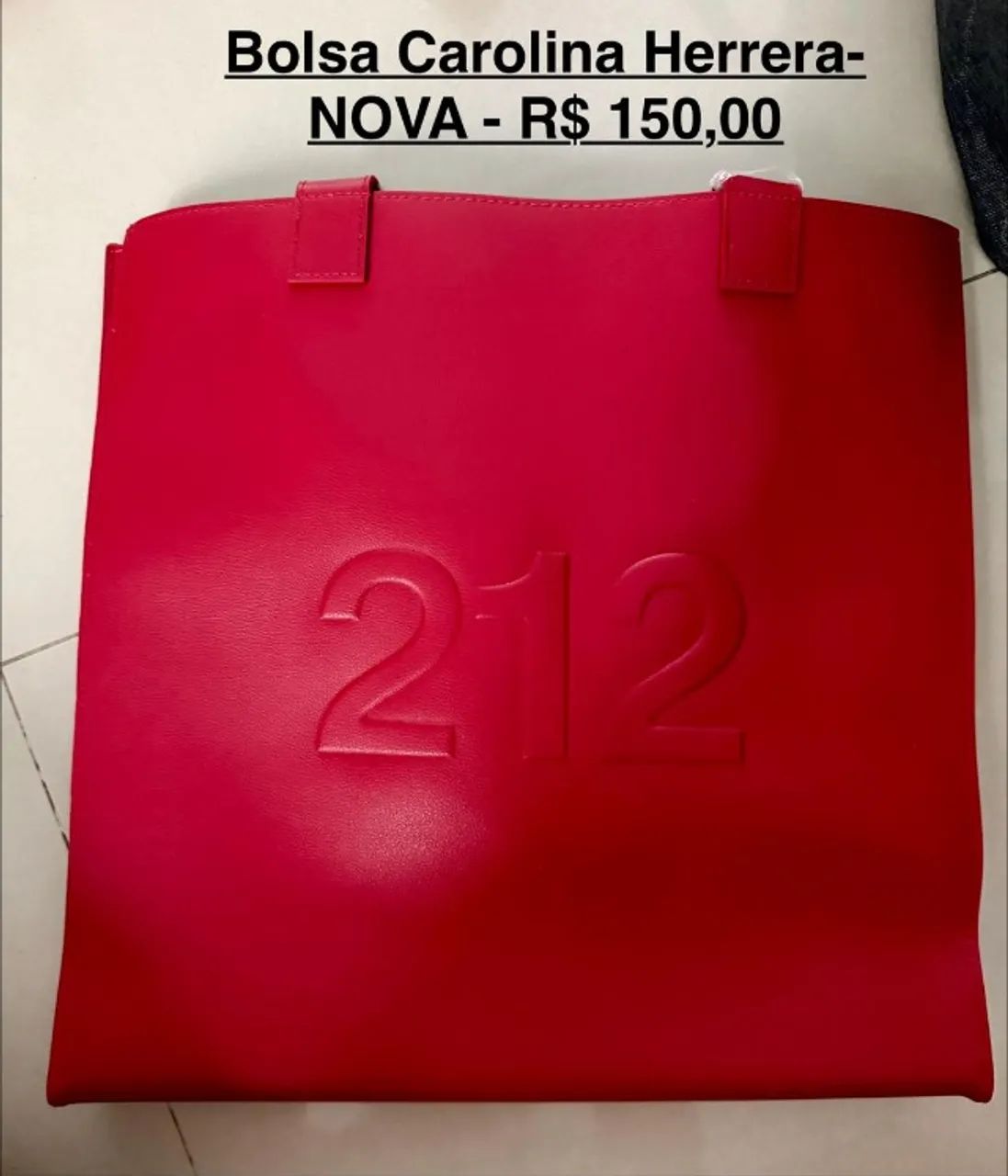 bolsa carolina hererrera 212 - nova
