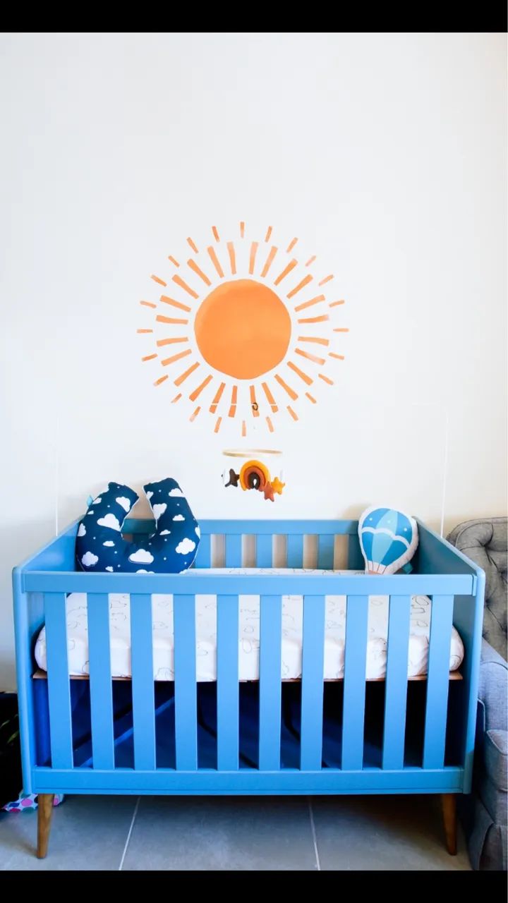 Berço Retrô Theo Azul - Foto 2