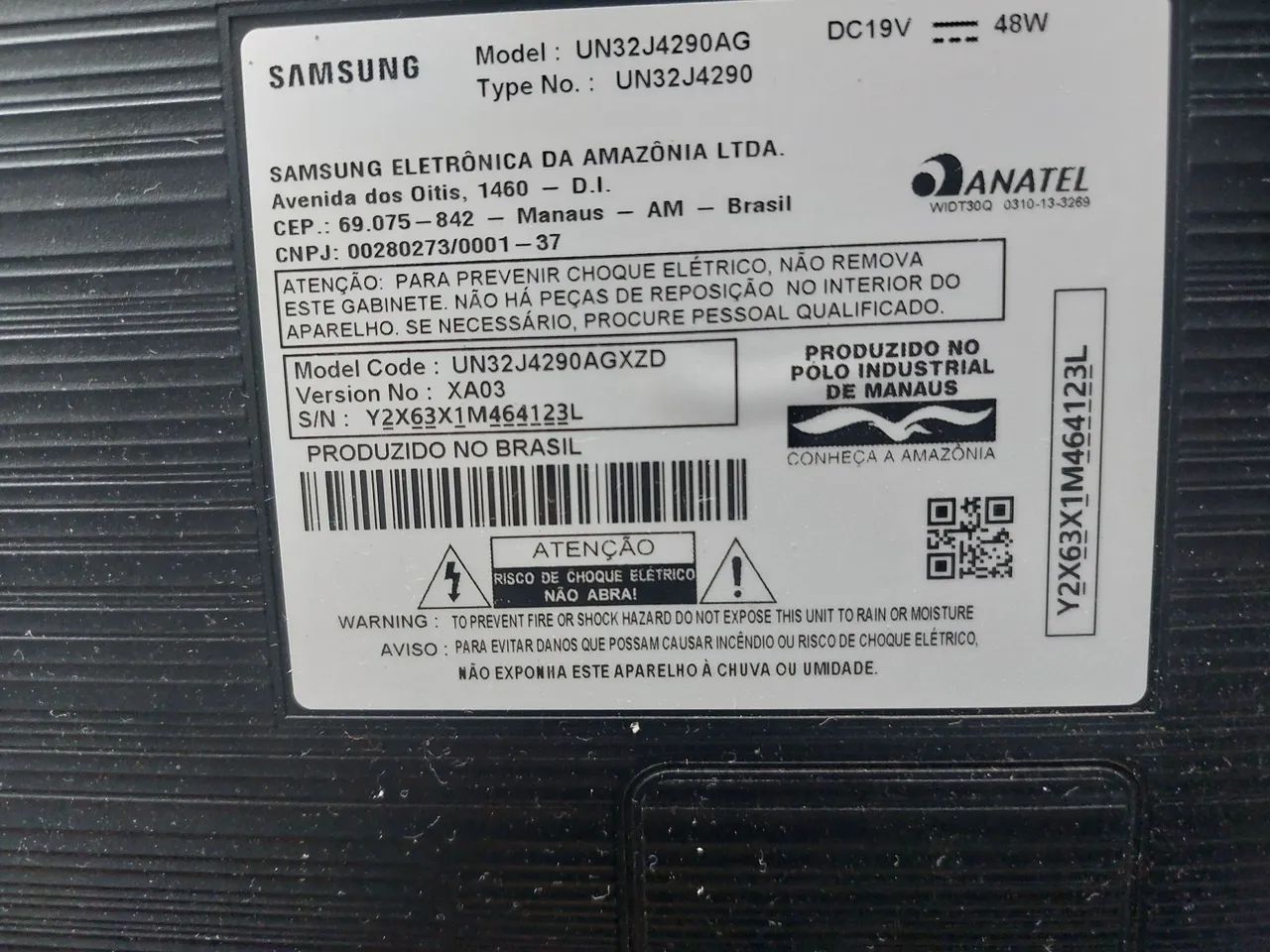 TV SMART 32' C PLACA V-COM DEFEITUOSA
