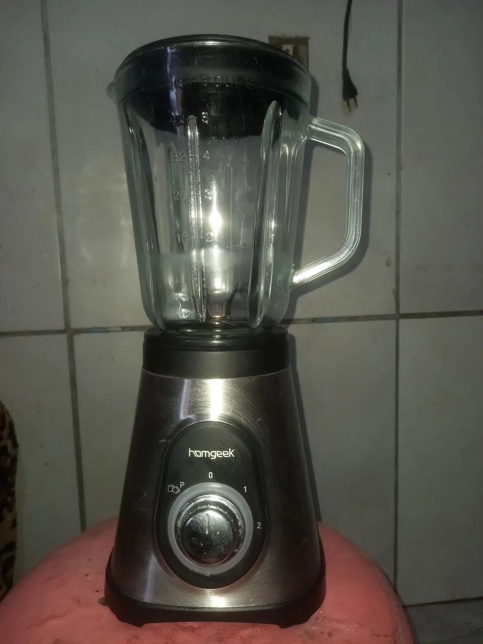 Liquidificador copo de vidro e mostrador em lede