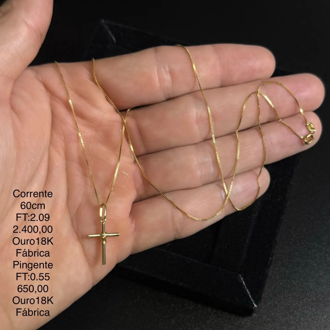 Correntes em ouro 18k nova sem uso - Foto 5