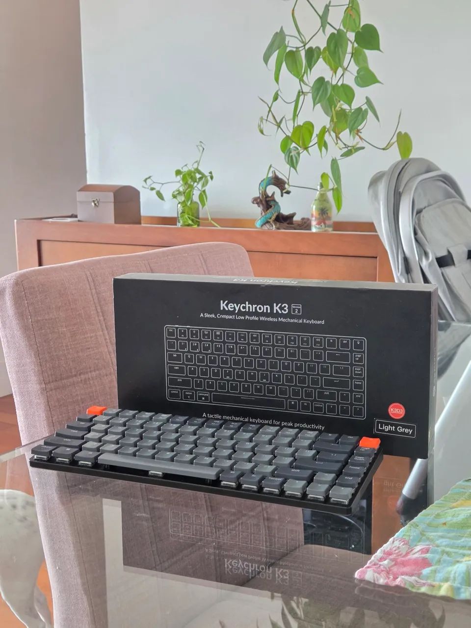 Teclado Mecânico Premium Keychron K3 V2 (Sem Fio / Mac e Windows)<br>
