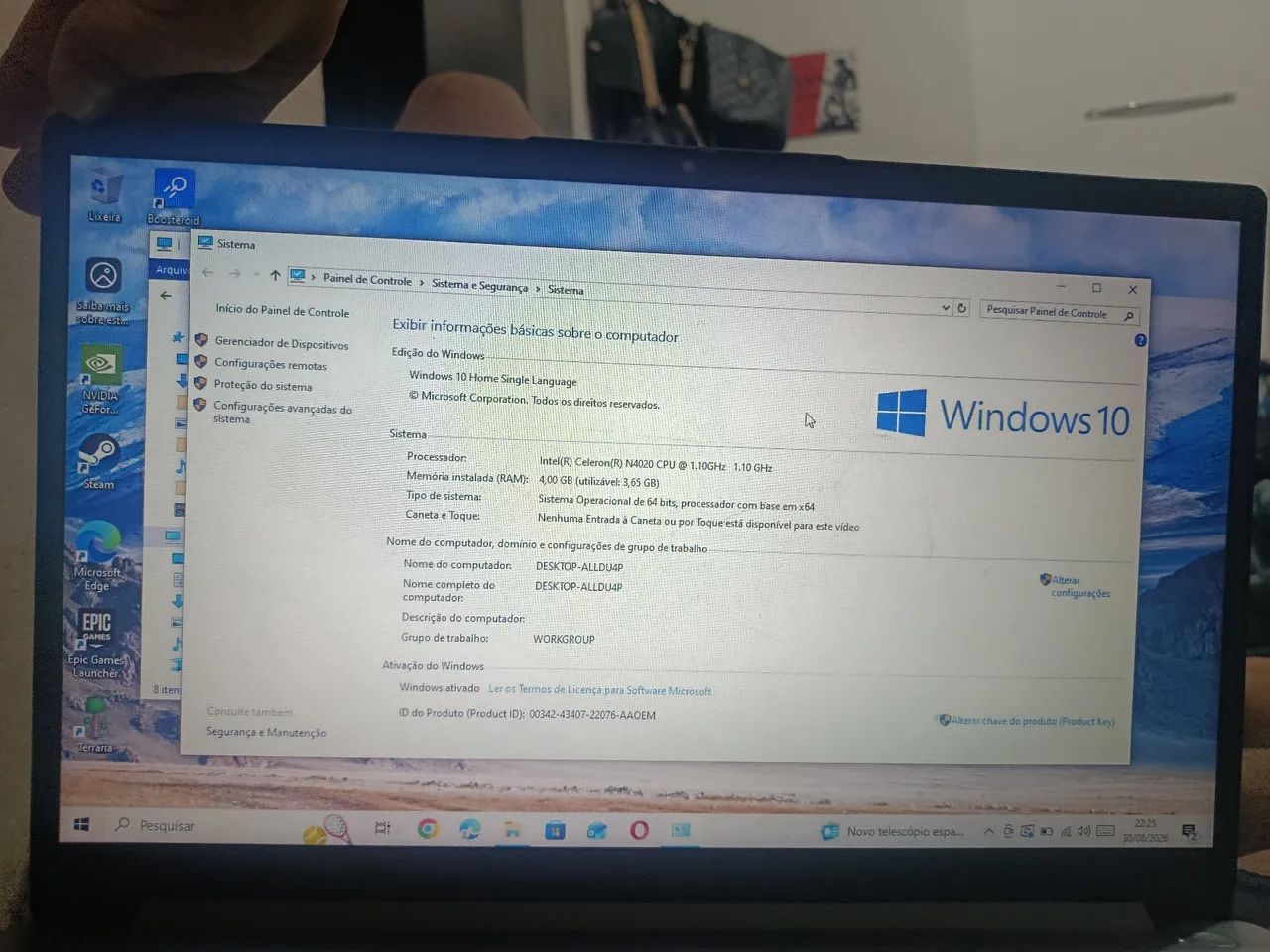 Notebook usado Lenovo 