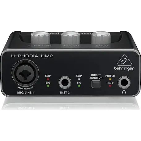 Interface de áudio Behringer U-Phoria UM2 