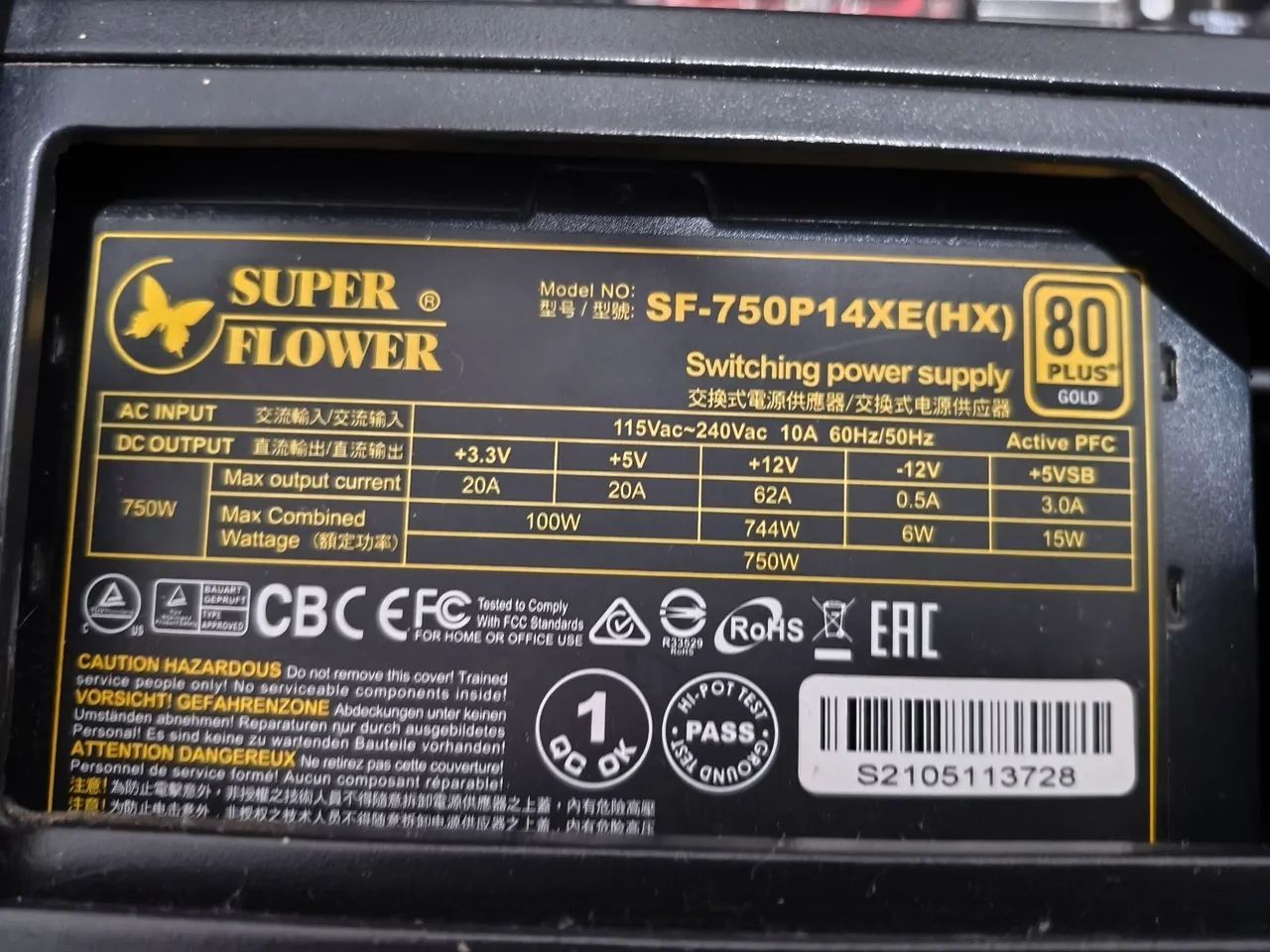 Fonte 750w gold