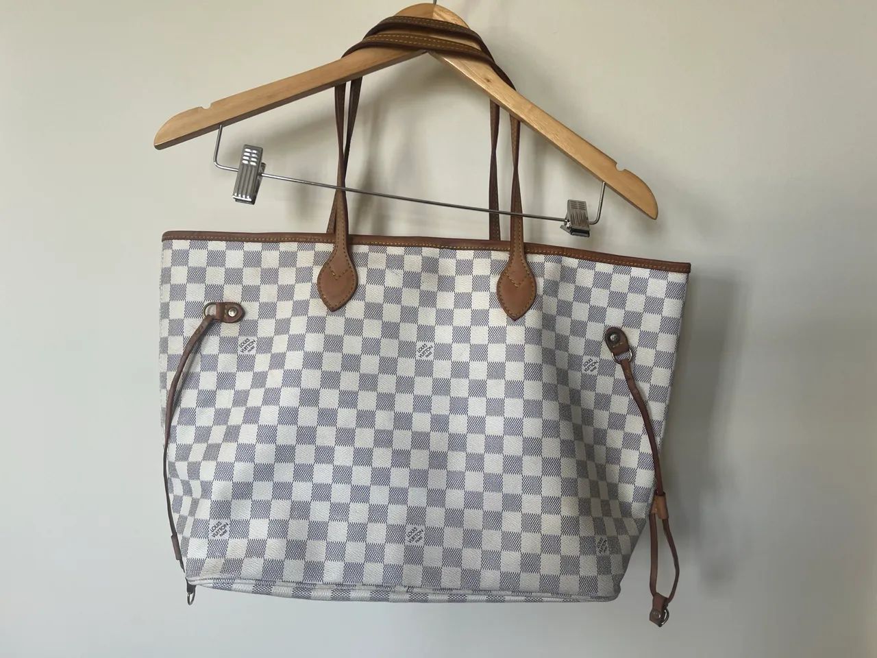 Bolsa Louis Vuitton neverfull damier azur 