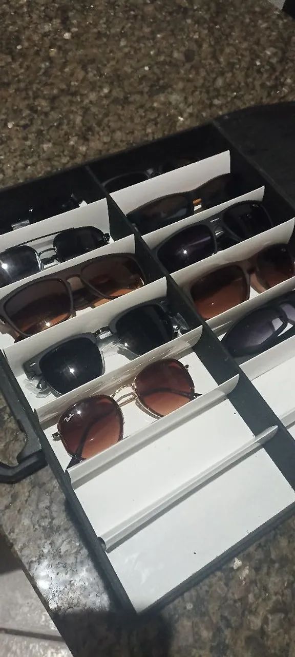 Caixa com nove óculos e maleta - Foto 4