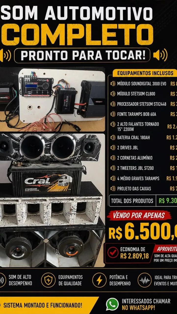 Vendo som automotivo aceito troca por carretinha - Aparelhos de