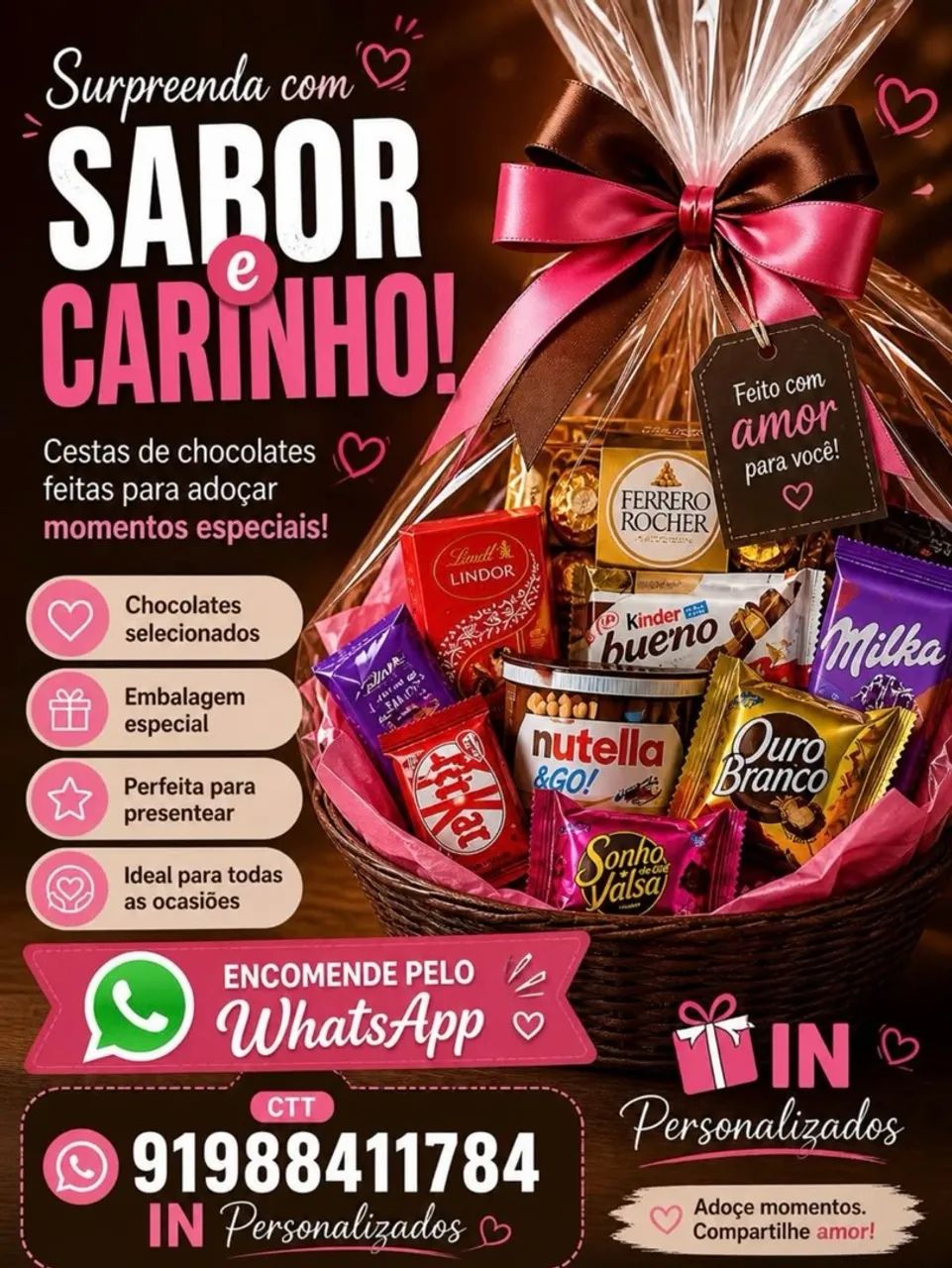 Cestas De chocolate/ café da manhã  - Foto 2