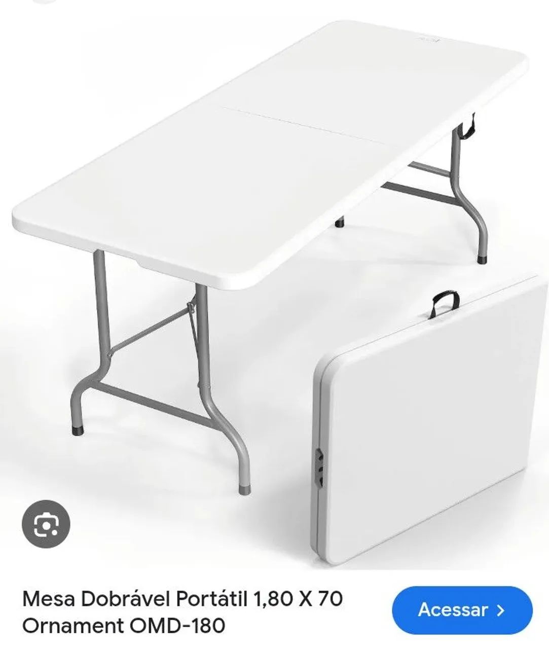 Conjunto de mesa e banco dobrável que vira maleta 65704320458115121