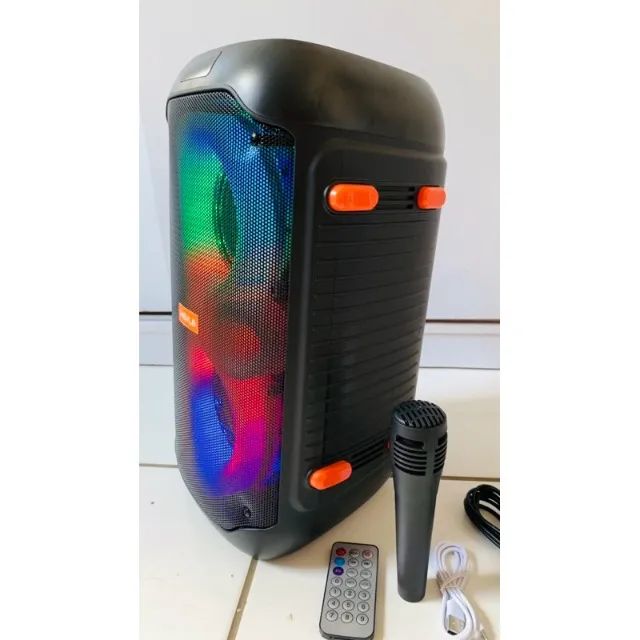Caixa de Som Bluetooth Amplificada 3000W PMPO  2x 8 polegadas Alto Falantes - Foto 3