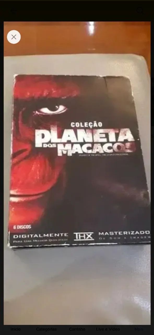 Box dvd planeta dos Macacos
