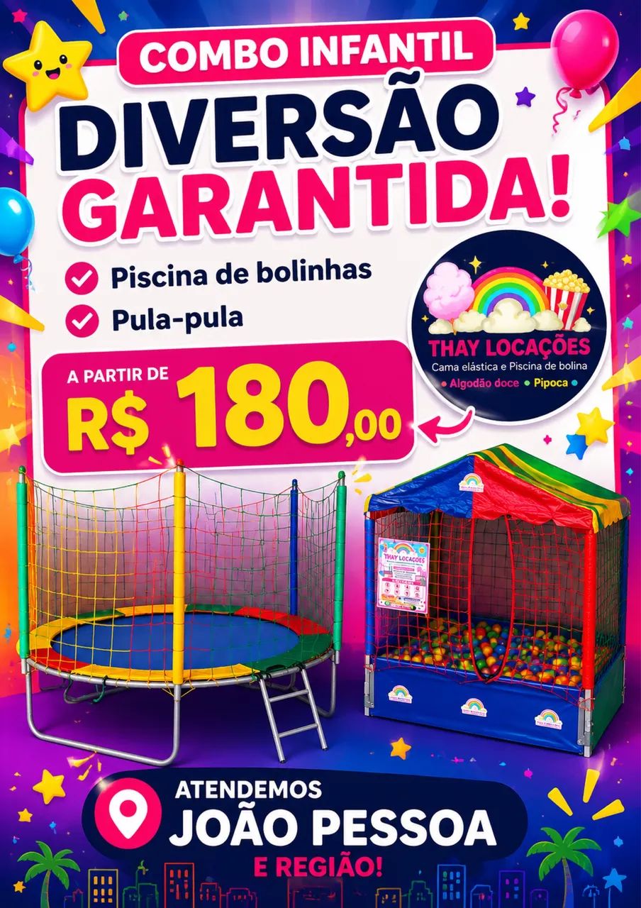 Pula pula e casinha de bolinha