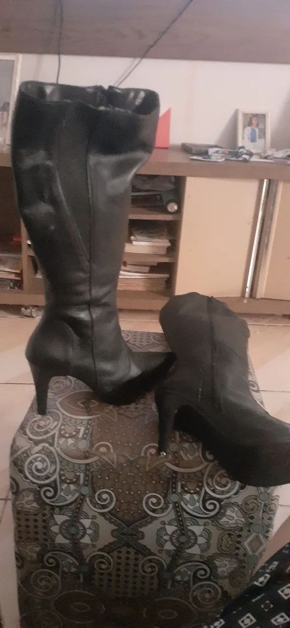 Botas de couro feminia 37 miuzzi  - Foto 2