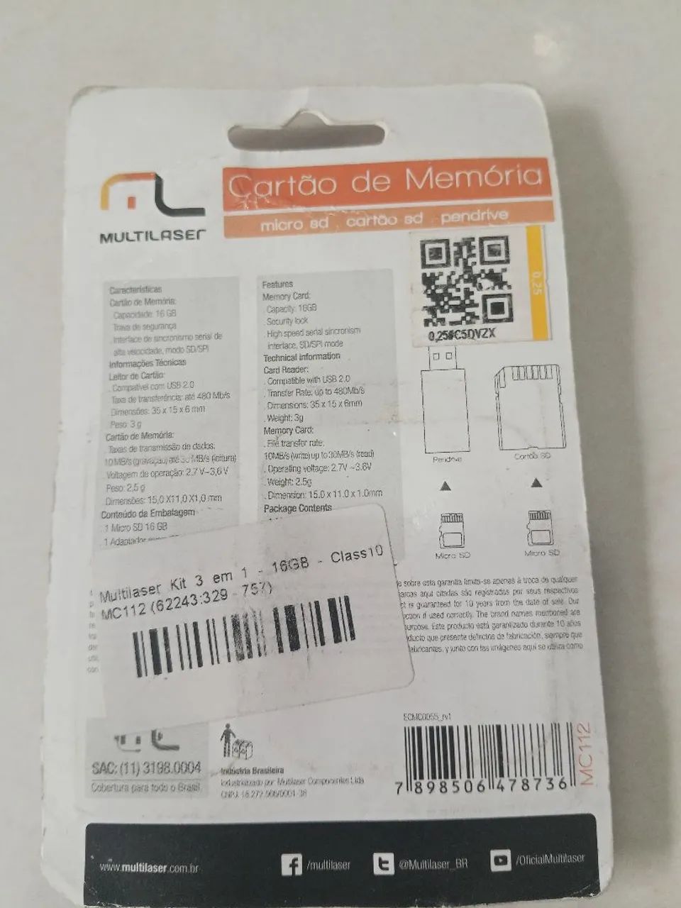 Cartão Multilaser 16 GB  - Foto 2